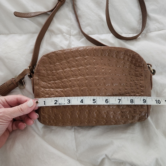 tous crossbody bag Brown Leather Bear Embossed Travel - Picture 11 of 14